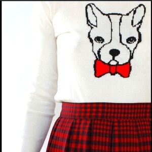 Old Navy Frenchie Bow Tie Sweater Cream Size Small